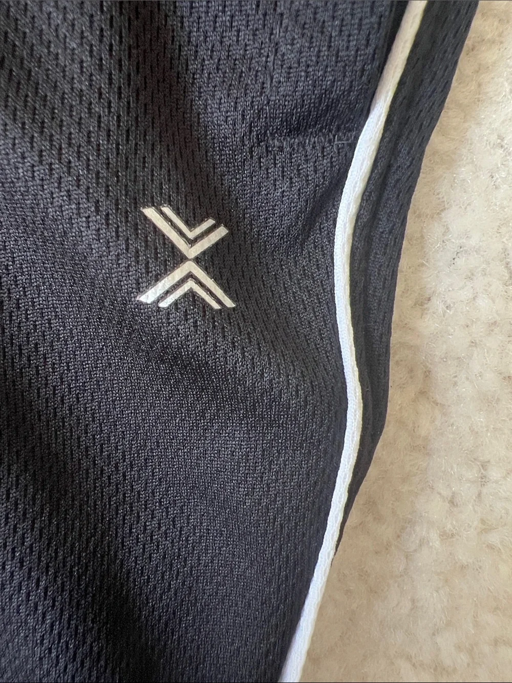 Xersion Black Joggers with White Side Stripe